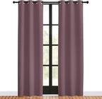 NICETOWN Blackout Curtains for Bedroom, Dry Rose, 34 W by 80 L, Set of 2, Thermal Insulated Curtains & Drapes with Grommet Top for Living Room, Privacy Window Treatment Draperies