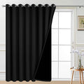 Yakamok Black 100% Blackout Patio Door Curtain Panels W100 x L96,1 Panel