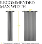 NICETOWN Silver Grey Blackout Curtain Panels for Bedroom, Thermal Insulated Grommet Top Blackout Draperies and Drapes (2 Panels, W29 x L45 inches)