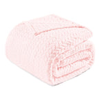 Exclusivo Mezcla Soft Fleece Bed Blanket Twin Size, 60”x80”, Pink