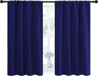 NICETOWN Navy Blue Curtains Blackout Draperies - Home Fashion Thermal Insulated Solid Drape Panels for Kid's Room, Privacy Window Dressing (1 Pair, 42 inches x 45-Inch)
