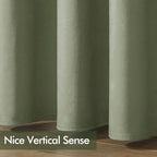 MIULEE Velvet Curtains Sage Green 52 x 108 Inch Length Set of 2