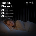 CUCRAF Custom Blackout Curtains for Bedroom Living Room, Rod Pocket Room Darkening Curtain Thermal Insulated Light Blocking Window Drapes 1 Panel (Custom Size, Black)