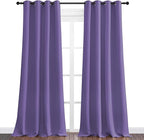 NICETOWN Lilac Purple Blackout Curtains 120" Long for Office, Dining, Guest Room, 55" Wide, 2 Pieces, Sound Reducing Heat and Cold Block Curtain Panels for Modern Decorative