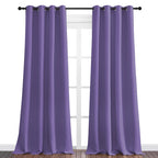 NICETOWN Lilac Purple Blackout Curtains 120" Long for Office, Dining, Guest Room, 55" Wide, 2 Pieces, Sound Reducing Heat and Cold Block Curtain Panels for Modern Decorative