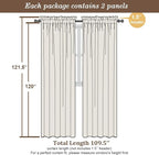 Chyhomenyc Extra Long Black Sheer Curtains 120 Inches Long 2 Panels, Light Filtering Black Curtains for Living Room, Soft Gentle Voile Rod Pocket Bedroom Window Drapes, 59Wx120L Inch, 10FT, 2PCS