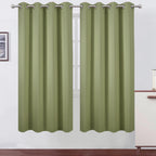 LEMOMO Sage Green Thermal Blackout Curtains/52 x 72 Inch/Set of 2 Panels Room Darkening Curtains for Bedroom
