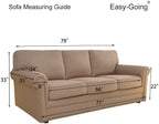 Easy-Going Reversible Couch Cover, 3 Cushion Sofa, Large, Black/Black
