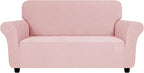 ZNSAYOTX Super Stretch Loveseat Covers (57"-70"), New Striped Love Seat Slipcover, Dogs Pet Friendly Anti-Slip Couch Protector Spandex Durable 2 Seater Fabric Sofa Cover (Rose, Loveseat)