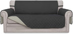 Easy-Going Reversible Couch Cover, 2 Cushion Sofa, Darkgray/Beige
