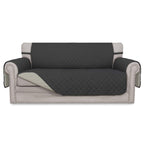 Easy-Going Reversible Couch Cover, 2 Cushion Sofa, Darkgray/Beige
