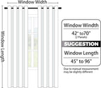 Yakamok 100% Blackout Curtains 72 Inch Length 2 Layers,Black Curtains for Bedroom Ombre Room Darkening Grommet Gradient Drapes, Light Blocking Thermal Insulated Window Curtains for Living Room