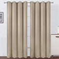LEMOMO Blackout Curtains 52 x 90 inches Long Khaki Curtains Set of 2 Panels Thermal Insulated Room Darkening Curtains for Bedroom