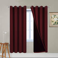 Yakamok Burgundy Red Blackout Curtains 72 Inches Long for Bedroom 52" Wide