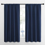 NICETOWN Bedroom Curtains Blackout Draperies - All Season Thermal Insulated Solid Rod Pocket Top Blackout Curtains/Drapes for Kid's Room (Navy, 1 Pair, 42 x 63 Inch)