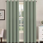 H.VERSAILTEX Blackout Curtain for Living Room Thermal Insulated Window Treatment Curtain Extra Long 84 inch Length Energy Saving Solid Grommet Top Blackout Drape, One Panel, Cyan, 52" W x 84" L