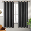 BGment Dark Grey Blackout Curtains for Bedroom 63 Inch Long - 2 Panels