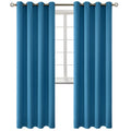 BGment Steel Blue Blackout Curtains for Living Room 84 Inch Long - 2 Panels