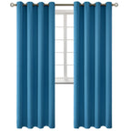 BGment Steel Blue Blackout Curtains for Living Room 84 Inch Long - 2 Panels
