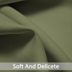 Yakamok Window Treatment Kitchen Drapes - Plain Solid Grommet Top Short Curtains for Kitchen Window(52Wx36L, Sage, 2 Panels)