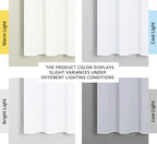 NICETOWN White Window Curtain Panels - 50% Light Blocking Curtains for Bedroom & Dining Room Window (Set of 2, 42 inches x 63 inches)