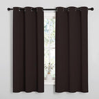 NICETOWN Blackout Curtain Panels for Bedroom Window, Triple Weave Microfiber Energy Saving Thermal Insulated Solid Grommet Blackout Draperies and Drapes (1 Pair, 34 inches by 63 Inch, Toffee Brown)