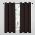 NICETOWN Room Darkening Curtains for Kitchen, Toffee Brown, Set of 2, 42 inches Wide by 50 inches Long, Window Treatment Thermal Insulated Solid Grommet Room Darkening Curtains/Drapes for Bedroom