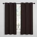 NICETOWN Blackout Curtain Panels for Bedroom Window, Triple Weave Microfiber Energy Saving Thermal Insulated Solid Grommet Blackout Draperies and Drapes (1 Pair, 34 inches by 63 Inch, Toffee Brown)