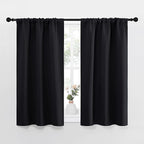 NICETOWN Black Out Curtain Panels for Kitchen - Energy Smart Decoration Thermal Insulating Blackout Drapes/Draperies for Small Window (2 Panels, 34 inches Wide by 45 inches Long)