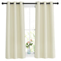 NICETOWN Room Darkening Curtains and Drapes 54 inch Long - Grommet Energy Saving Thermal Insulated Light Blocking Window Treatments for Bedroom (Beige, 1 Pair, W37 x L54)