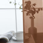 SpaceDresser Sheer Voile Window Treatment Rod Pocket Curtain Panels for Kitchen Bedroom Living Room Drapes Sunlight Filtering Privacy Semi Home Decor Assorted (Brown, 52 W x 84 L)