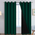 Yakamok Dark Green 100% Blackout Curtains 84 Inches Long 52" Wide 2 Panels