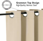 ChrisDowa Blackout Curtains for Bedroom and Living Room 70 Inches Wide