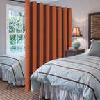 H.VERSAILTEX Blackout Patio Curtains 100 x 108 Inches for Sliding Door Extral Wide Blackout Curtain Panels Thermal Insulated Room Divider - Grommet Top, 9' Tall by 8.5' Wide - Orange
