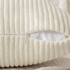 MIULEE Cream White Decorative Lumbar Throw Pillow Covers 14x24 Inch 2 Pack