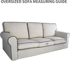 PureFit Super Stretch Sofa Slipcover – Spandex Non Slip Soft Couch Sofa Cover, Washable Furniture Protector with Non Skid Foam and Elastic Bottom for Kids, Pets （Oversized Sofa, Sage Green）