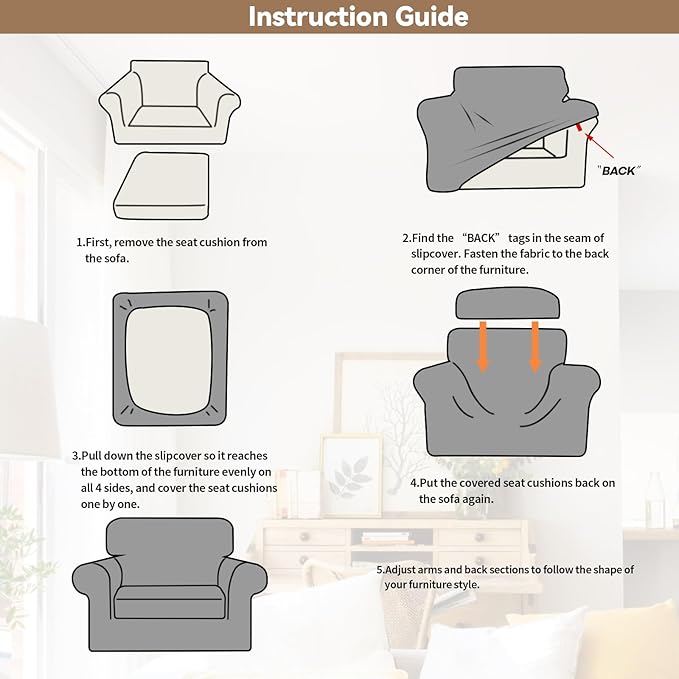 WEERRW Velvet Stretch Chair Sofa Slipcover - 2 Pieces Luxury Soft Velvet Plush Couch Cover Furniture Protector with Elastic Bottom for Pets, Machine Washable, Chocolate, Small