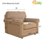 Easy-Going Stretch Chair Slipcover with Arm Washable Dark Green