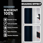 Yakamok 100% Blackout Curtains 84 Inch Length 2 Layers,Blue Curtains for Bedroom Ombre Room Darkening Grommet Gradient Drapes, Light Blocking Thermal Insulated Window Curtains for Living Room