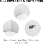 PureFit Super Stretch Chair Sofa Slipcover with Pocket – Spandex Non Slip Soft Couch Sofa Cover, Washable Furniture Protector with Elastic Bottom for Kids, Pets （Recliner, White