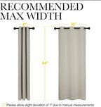 NICETOWN Natural Living Room Blackout Curtains for Windows, Eyelet Top Room Darkening Panels/Drapes for Bedroom (2 Panels, W42 x L84 inches)