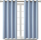 BGment Blackout Curtains for Living Room - Grommet Thermal Insulated Room Darkening Curtains for Bedroom, 2 Panels of 52 x 54 Inch, Spa Blue