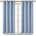 BGment Blackout Curtains for Living Room - Grommet Thermal Insulated Room Darkening Curtains for Bedroom, 2 Panels of 52 x 45 Inch, Spa Blue