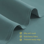 NICETOWN Greyish Blue Blackout Draperies Curtains for Kids Room, Window Treatment Thermal Insulated Solid Grommet Blackout Drape Panels for Bedroom (Set of 2, 70 by 72 inches)