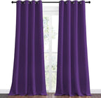 NICETOWN Purple Blackout Curtains 90 inches Long, Niose Reducing and Thermal Insulated Room Darkening Curtains for Girls Bedroom Living Room Window Decoration (55 inches Wide, 2 Panels)
