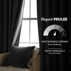 MIULEE Grey Velvet Curtains 84 inches 2 Panels - Luxury Blackout Curtains for Bedroom Living Room Thermal Insulated Super Soft Window Drapes Rod Pocket & Back Tab, W52 x L84 inches
