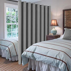 H.VERSAILTEX Blackout Patio Curtains 100 x 96 Inches for Sliding Door Extral Wide Blackout Curtain Panels Thermal Insulated Room Divider - Grommet Top, 8' Tall by 8.5' Wide - Dove Grey