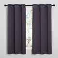 NICETOWN Greyish Purple Blackout Curtains 54 inches Length for Cafe, 2 Panels, 34" Wide, Thermal Insulated Decoration Drapes for Small Window