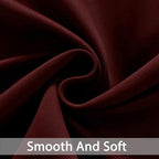 Yakamok 63 Inch Length Burgundy Red Blackout Curtains for Bedroom 63 Inch Length, Thermal Insulated Room Darkening Grommet Top Window Drapes for Living Room,42W x 63L,2 Panels