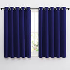 NICETOWN Bedroom Blackout Curtains Panels - Window Treatment Thermal Insulated Solid Grommet Blackout for Living Room (Set of 2, 66 by 54 Inch, Navy Blue)